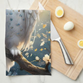 フクロウと月の輝き キッチンタオル (四つ折り)