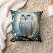 フクロウと月の輝き クッション (ブランケット)