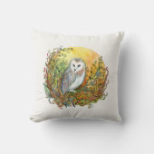 フクロウと月 クッション (正面)