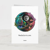 フクロウと月 グラフィックアーツカード カード (裏面)