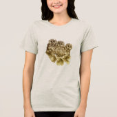 フクロウと木の枝 トライブレンドＴシャツ (正面)