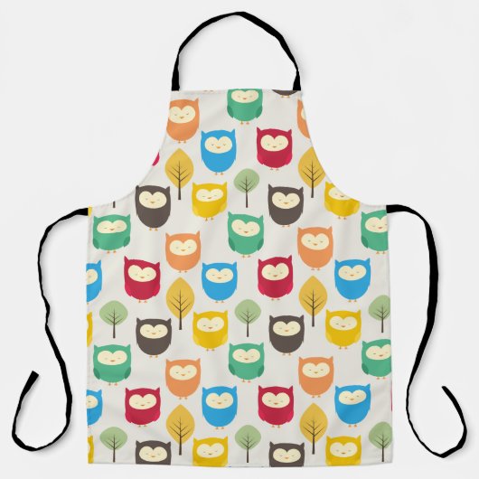 フクロウと木 エプロン (正面)