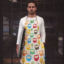 フクロウと木 エプロン