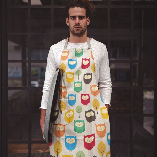フクロウと木 エプロン