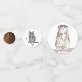 フクロウと森 コンフェッティ (正面)