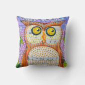 フクロウと歌う鳥 クッション (裏面)