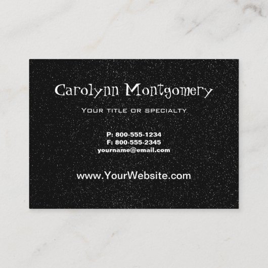 フクロウと満月 名刺 (裏面)