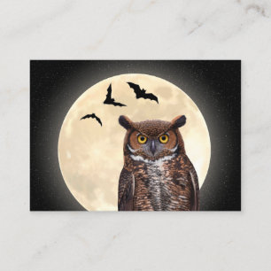 フクロウと満月 名刺