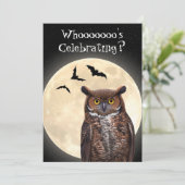 フクロウと満月 招待状 (スタンド正面)