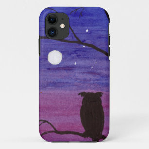 フクロウと満月 iPhone 11 ケース