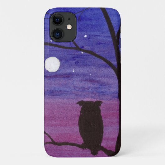 フクロウと満月 Case-Mate iPhoneケース (裏面)