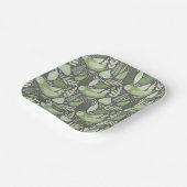 フクロウと自然 ペーパープレート (傾斜あり)