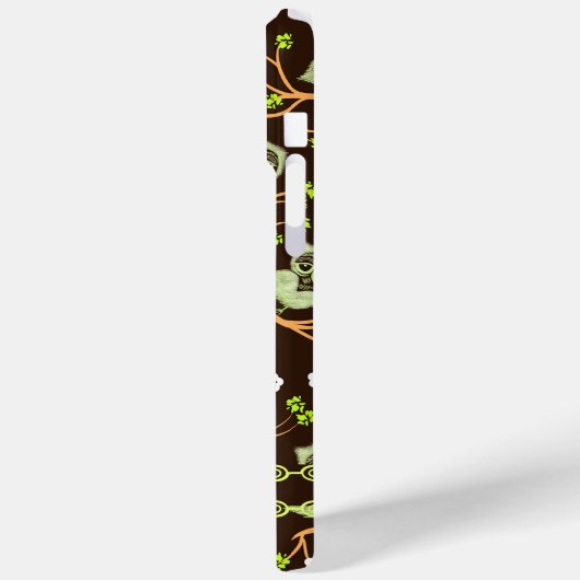 フクロウと花の模様 Case-Mate iPhoneケース (裏面 / 左)