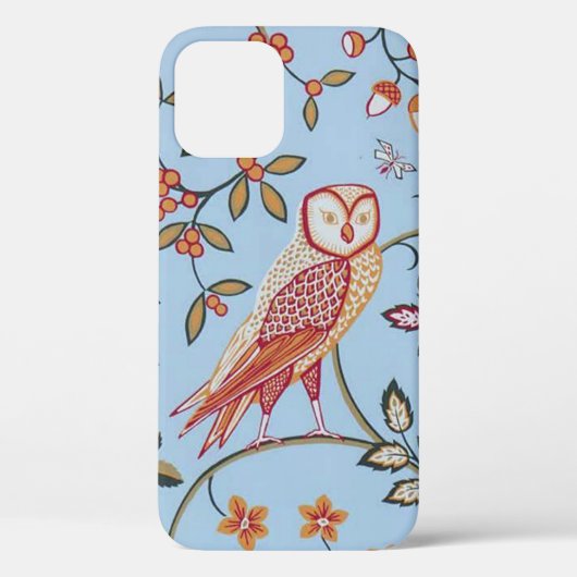 フクロウと花、ウィリアム・モリスCase-Mate iPhone Case-Mate iPhoneケース (裏面)