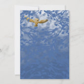 フクロウと蝶の本交換誕生日招待状 招待状 (裏面)