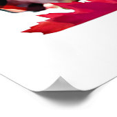 フクロウと赤離れの ポスター (角)