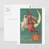 フクロウと魔女 ポストカード (正面/裏面)