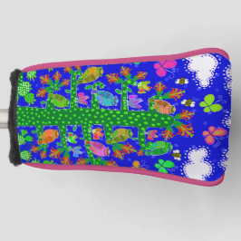 フクロウと鳥のゴルフクラブヘッドのサボテンの木 ゴルフヘッドカバー