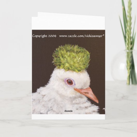 フクロウと鳩のクリスマスカード シーズンカード (裏面)