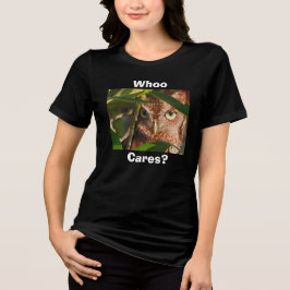 フクロウなんて気にしない Tri-Blend トライブレンドTシャツ