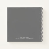 フクロウにとびつきの帽子の手帳 ノートブック (裏面)