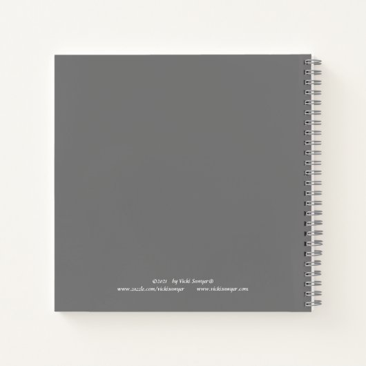 フクロウにとびつきの帽子の手帳 ノートブック (裏面)