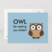 フクロウに会う ポストカード (正面/裏面)