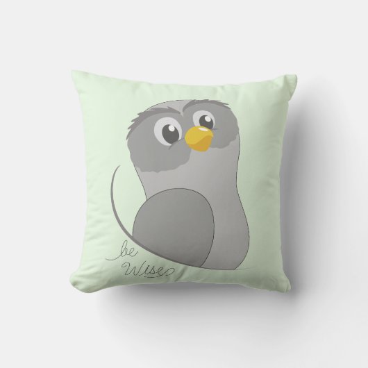 フクロウに賢い クッション (正面)