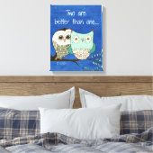 フクロウのある聖書の一節より二つは優れている キャンバスプリント (インサイチュ (寝室))