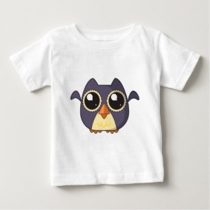 フクロウのかわいこちゃん ベビーTシャツ