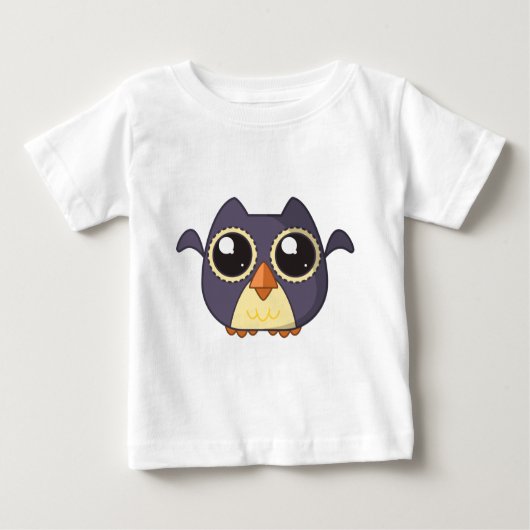 フクロウのかわいこちゃん ベビーTシャツ (正面)