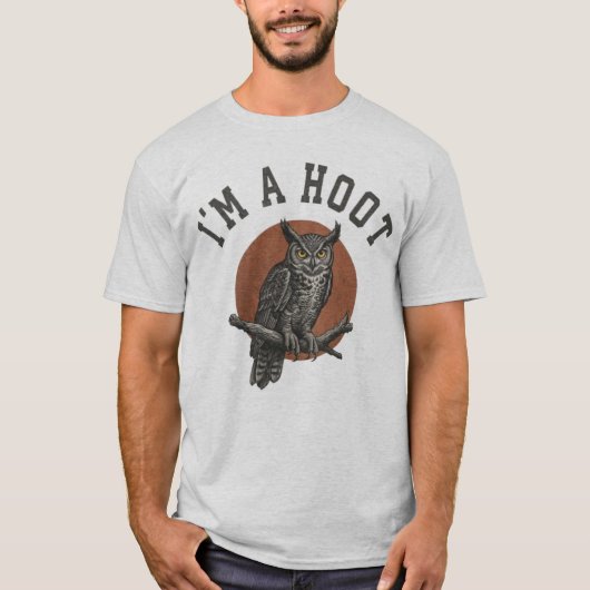 フクロウのざんげ Tシャツ (正面)
