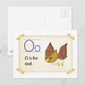 フクロウのための手紙O ポストカード (正面/裏面)