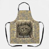 フクロウののぞき エプロン (正面)