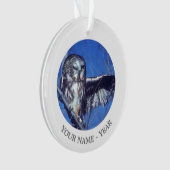 フクロウのまばたき オーナメント (正面)