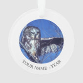 フクロウのまばたき オーナメント (裏面)