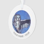 フクロウのまばたき オーナメント (正面)