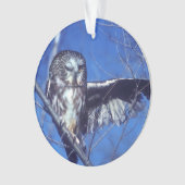 フクロウのまばたき オーナメント (正面)