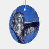 フクロウのまばたき セラミックオーナメント (右)