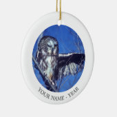 フクロウのまばたき セラミックオーナメント (右)