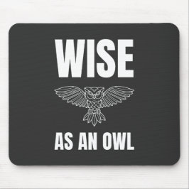 フクロウのように賢い マウスパッド