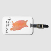 フクロウのように賢い 森の水彩画 ラゲッジタグ (正面横)