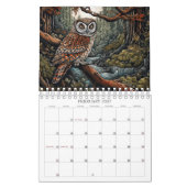 フクロウのウォールカレンダー カレンダー (2月 2027)
