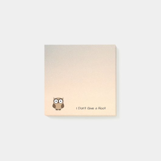 フクロウのカスタムデザイン ポストイット (正面)