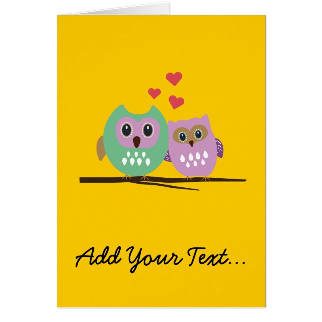 フクロウのカップル (正面)