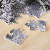 フクロウのカモフラージュ野生生物捕食鳥類 ジグソーパズル (側面)