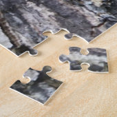 フクロウのカモフラージュ野生生物捕食鳥類 ジグソーパズル (側面)