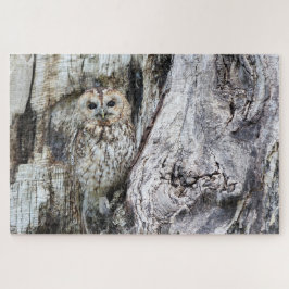 フクロウのカモフラージュ野生生物捕食鳥類 ジグソーパズル