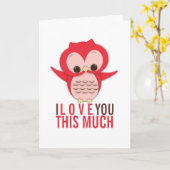 フクロウのカードが大好き カード (黄色い花)