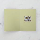 フクロウのカードをカエリ カード (内部)